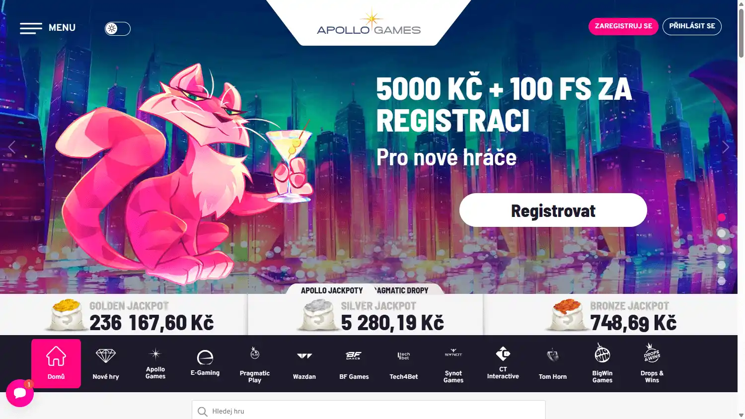 Apollo Games Casino screenshot 1