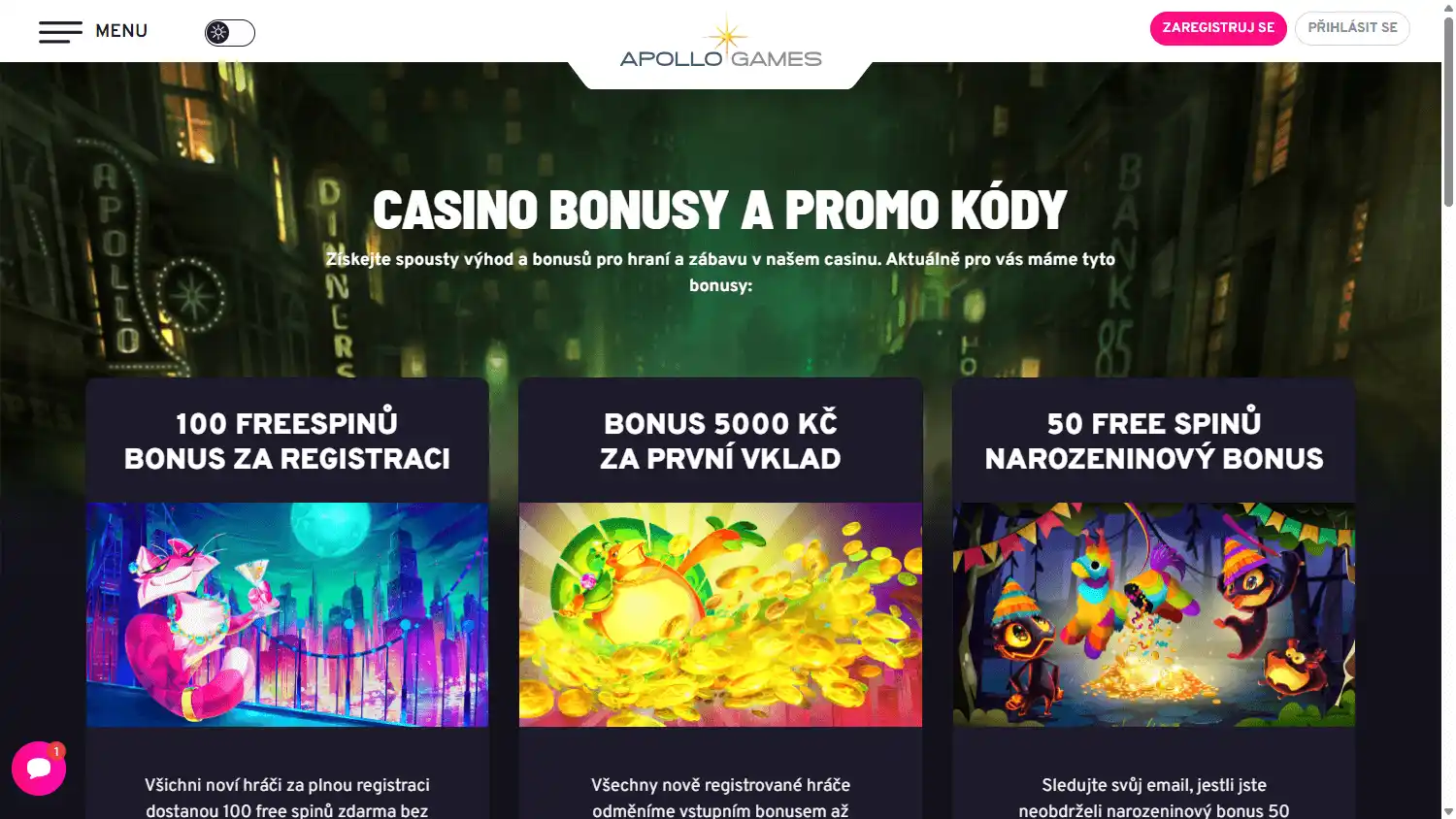 Apollo Games Casino screenshot 2
