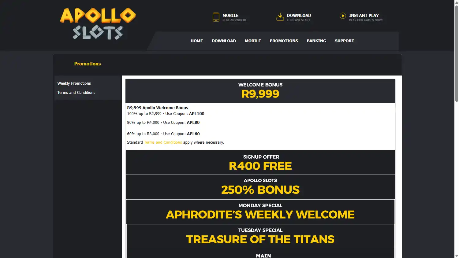 Apollo Slots Casino screenshot 3