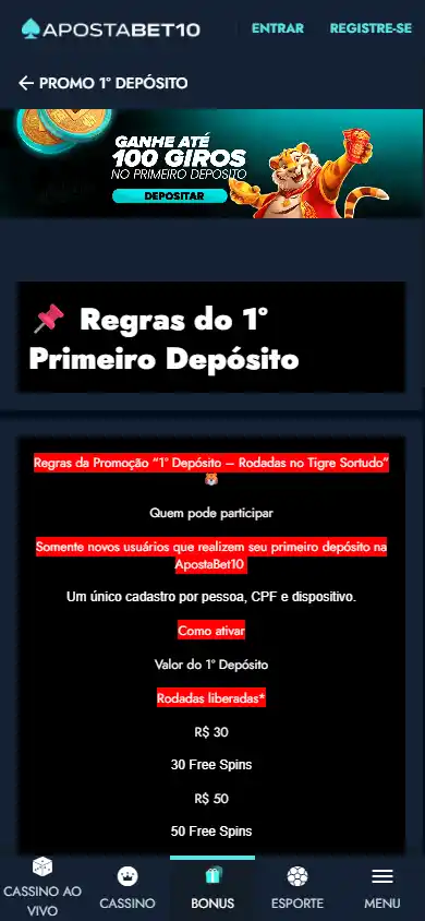 Apostabet10 Casino screenshot 4