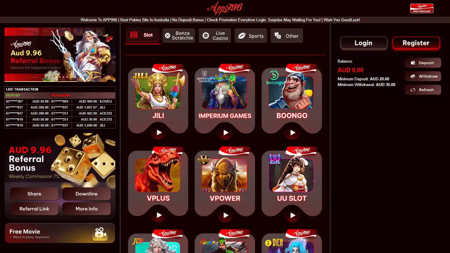 App996 Casino screenshot 1