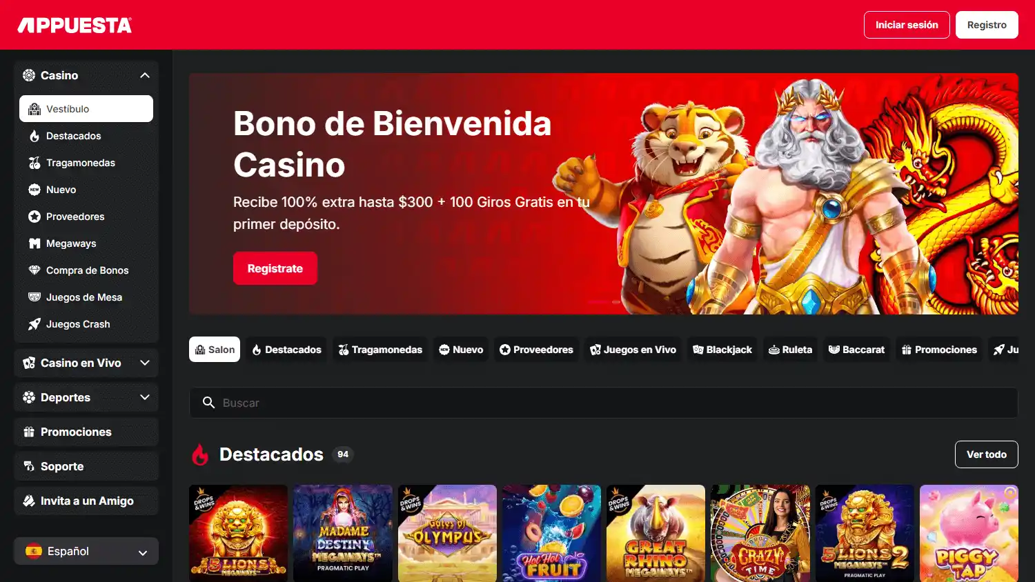 Appuesta Casino screenshot 1