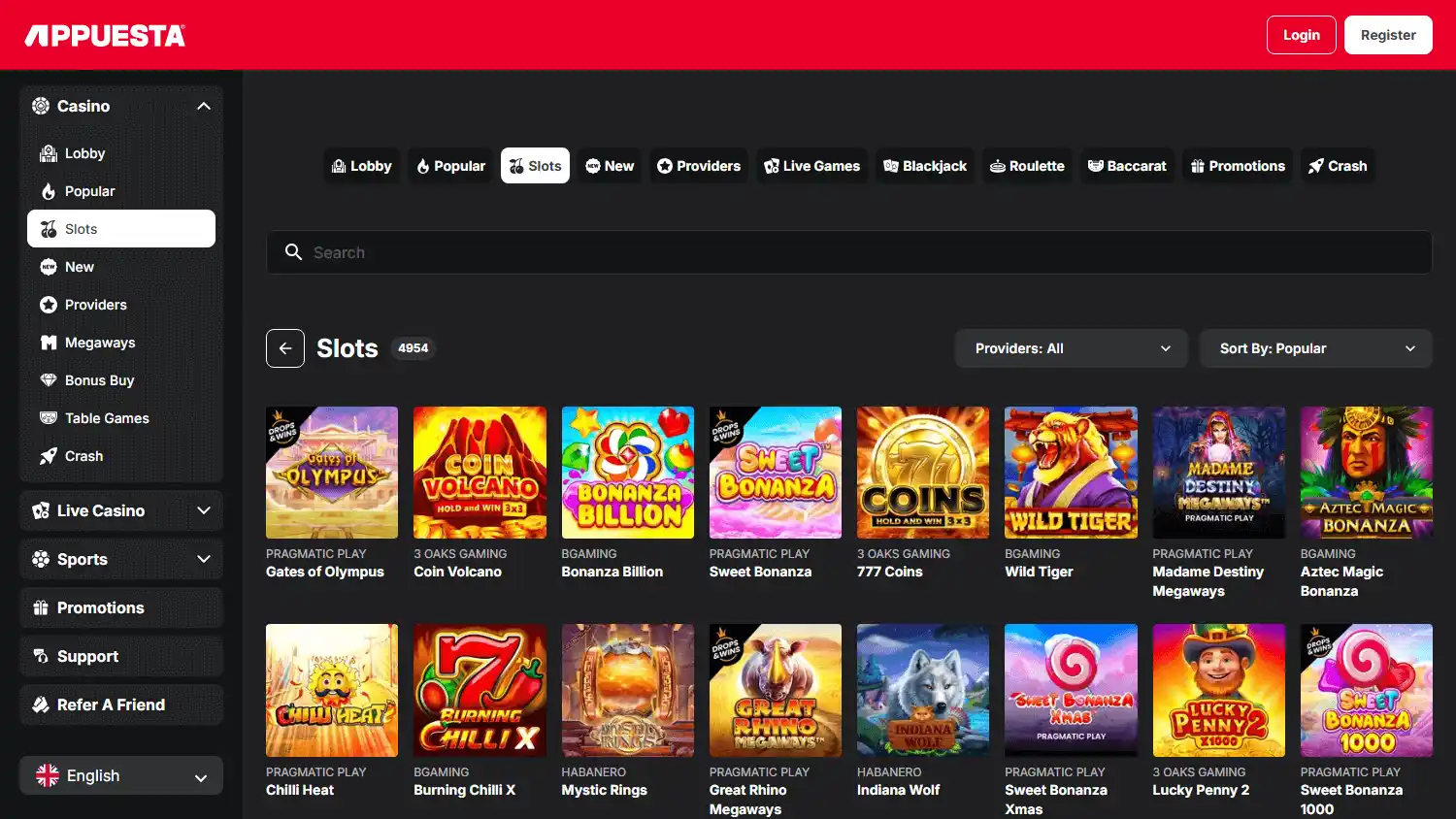Appuesta Casino screenshot 2