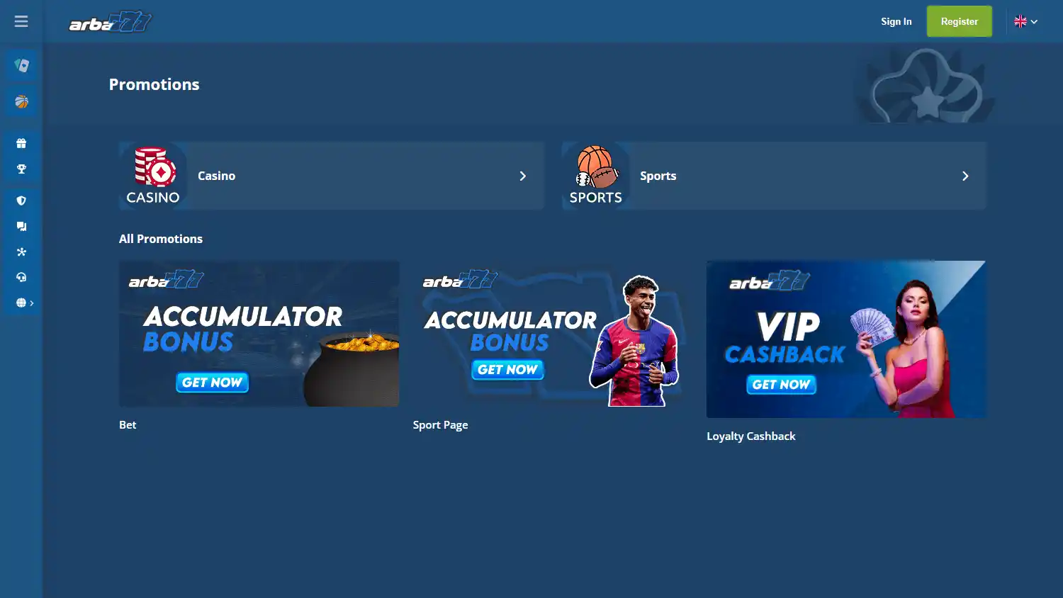Arba777 Casino screenshot 3