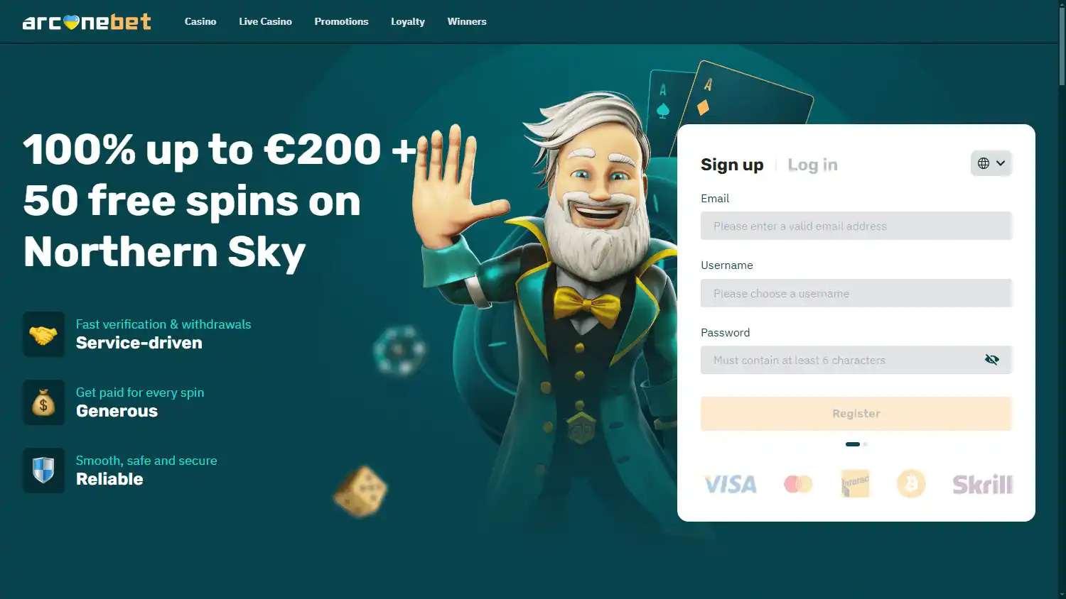 arcanebet Casino screenshot 1