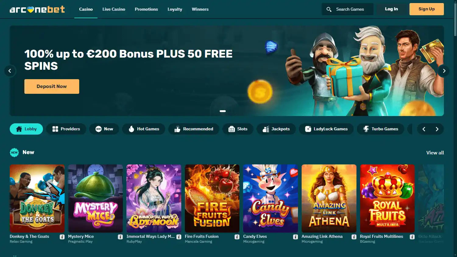 arcanebet Casino screenshot 2
