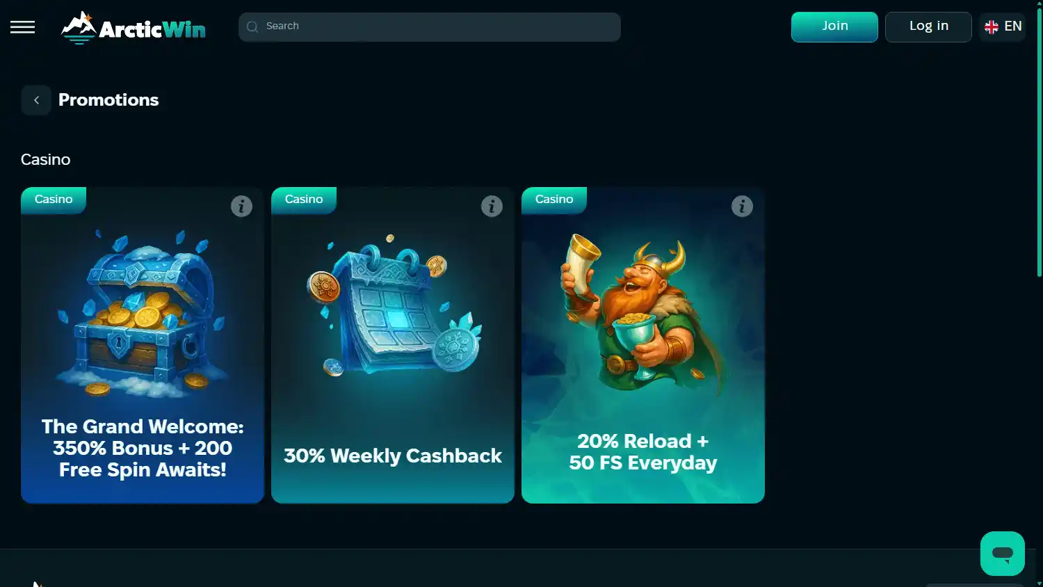 ArcticWin Casino screenshot 3