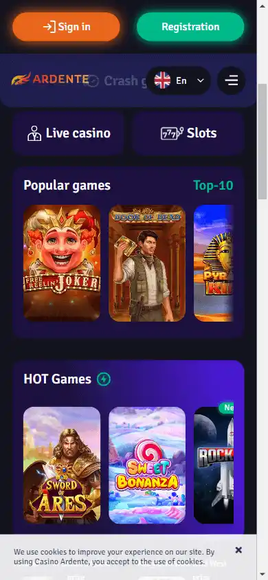 Ardente Casino screenshot 4