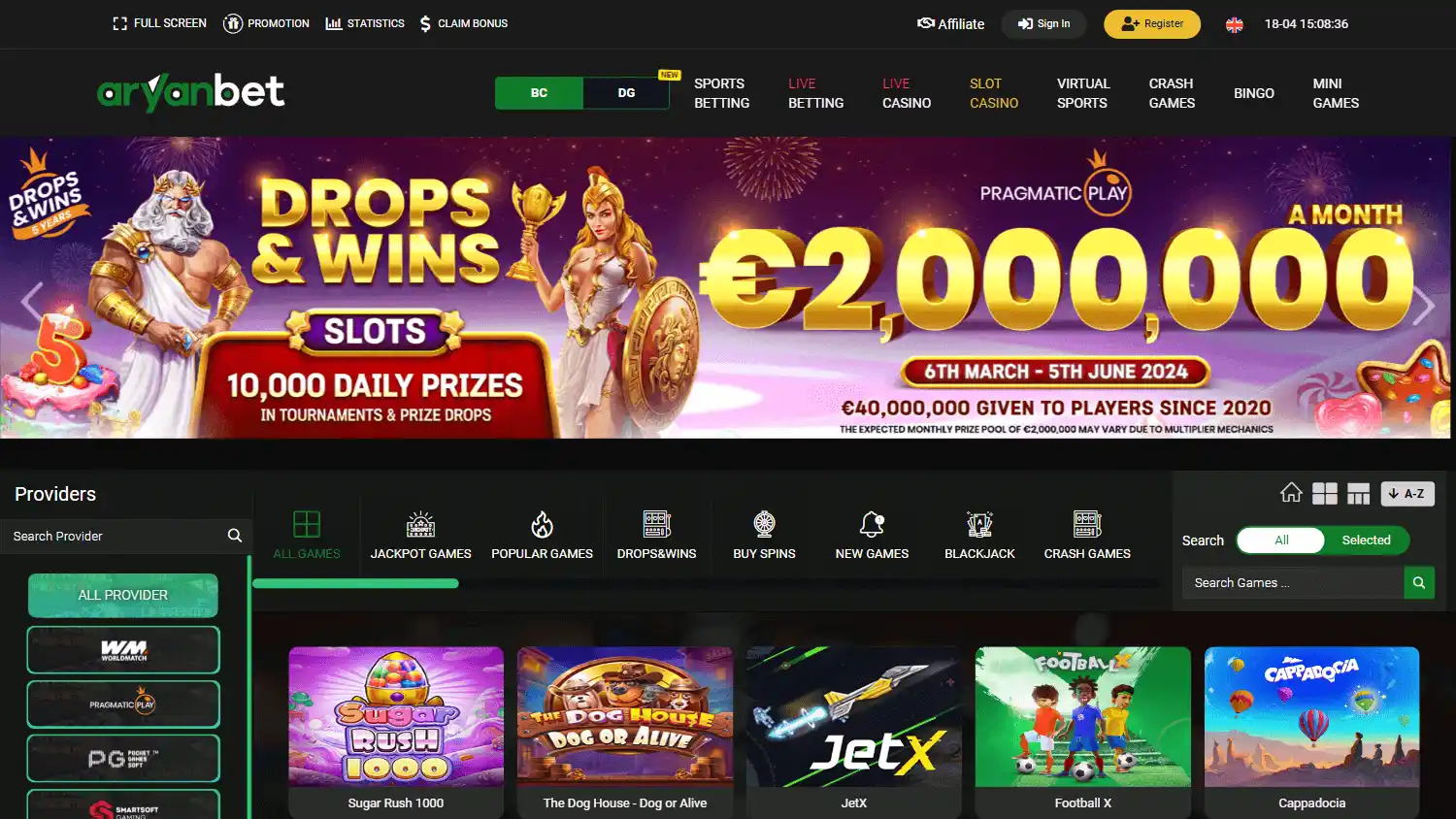 Aryanbet Casino screenshot 2