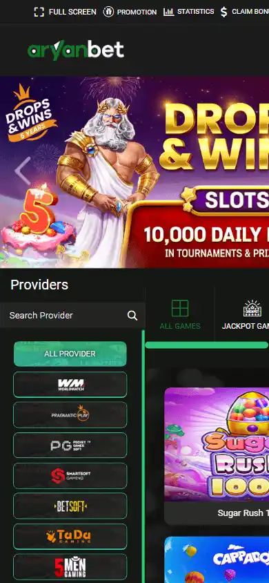Aryanbet Casino screenshot 4