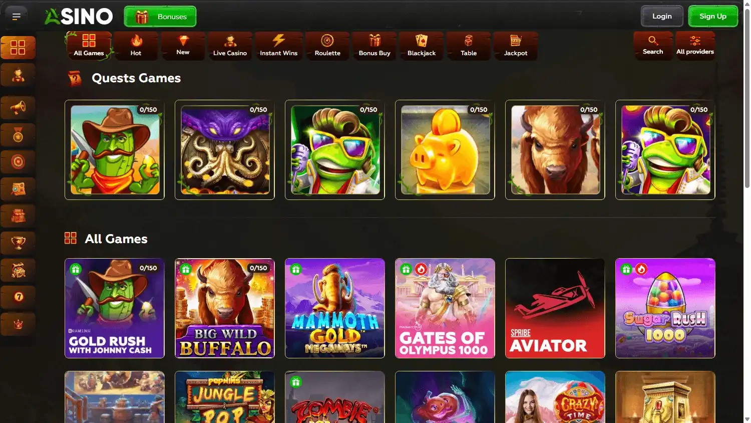Asino Casino screenshot 2