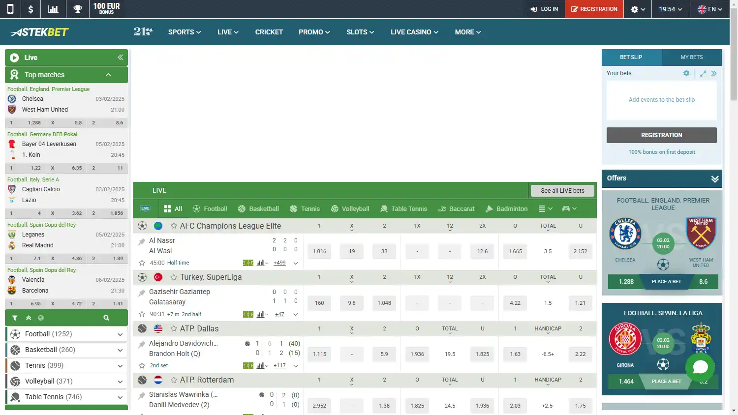 Astekbet Casino screenshot 1