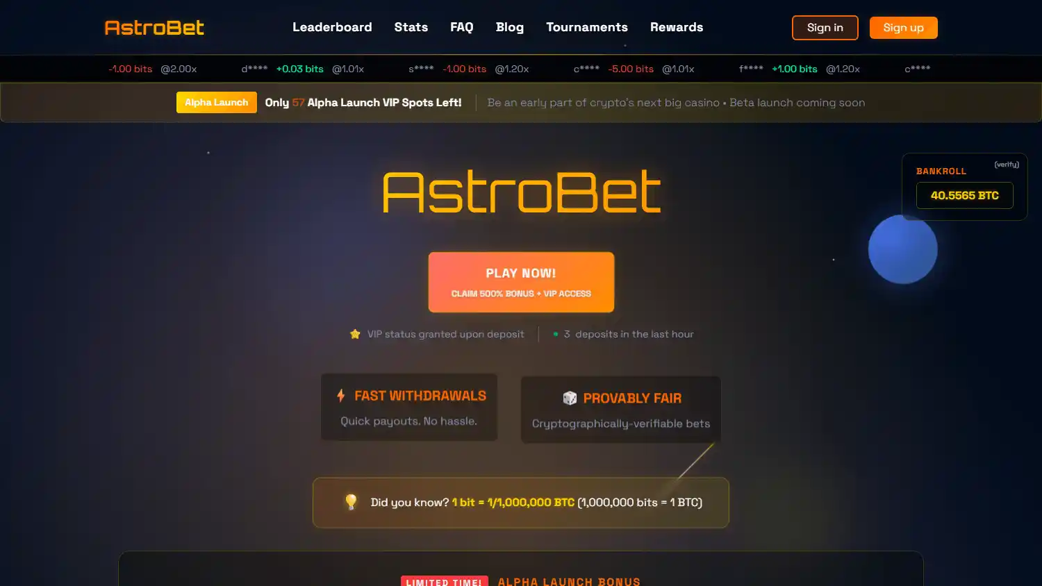 Astrobet Casino screenshot 1