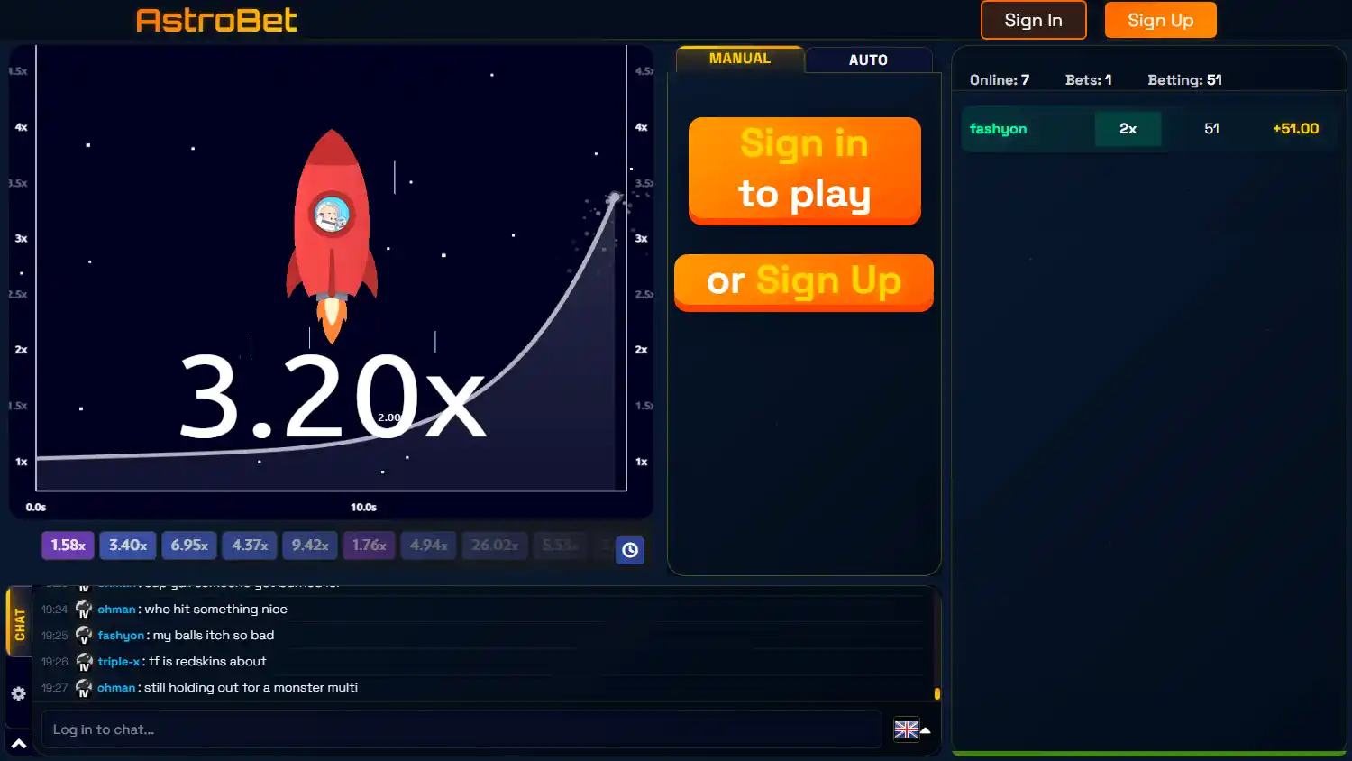 Astrobet Casino screenshot 2
