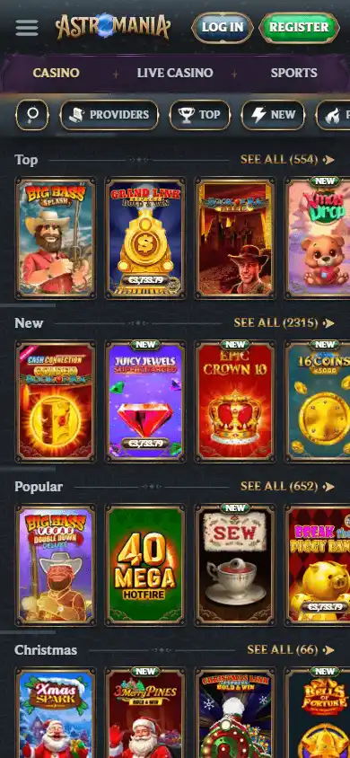 AstroMania Casino screenshot 5