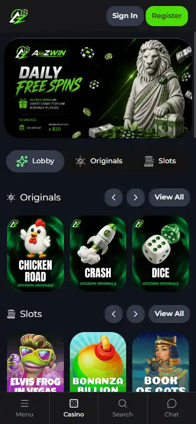 AtoZWIN Casino screenshot 4