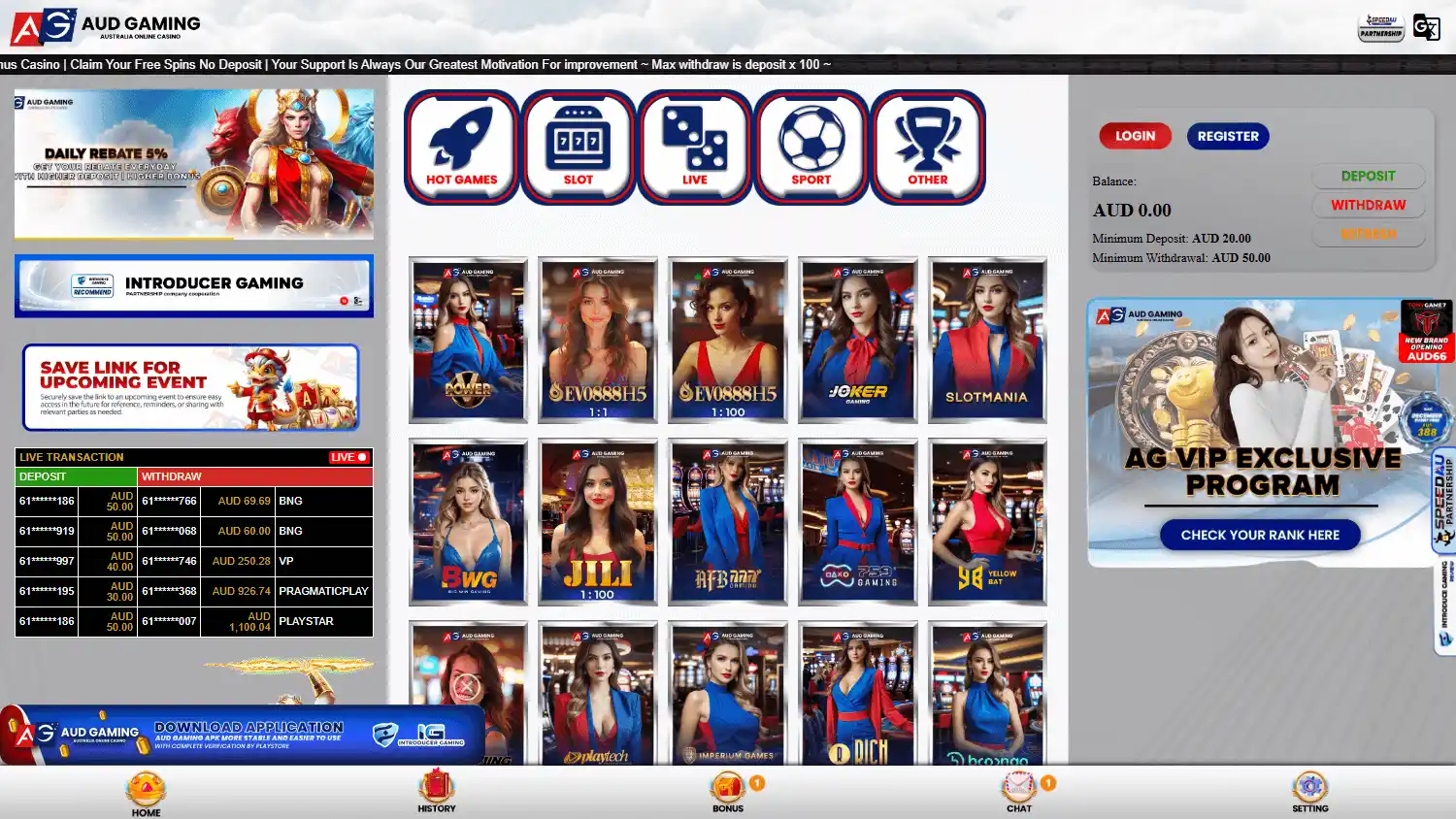 AUD Gaming Casino screenshot 1