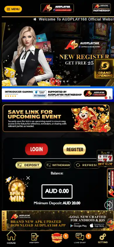 AUDPLAY168 Casino screenshot 3
