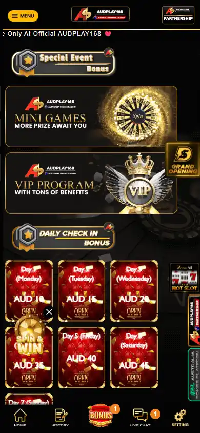 AUDPLAY168 Casino screenshot 4
