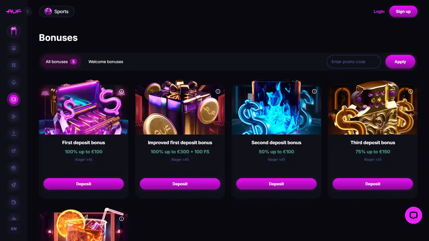 Auf Casino screenshot 3