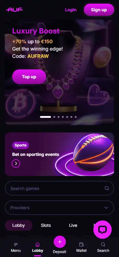 Auf Casino screenshot 4