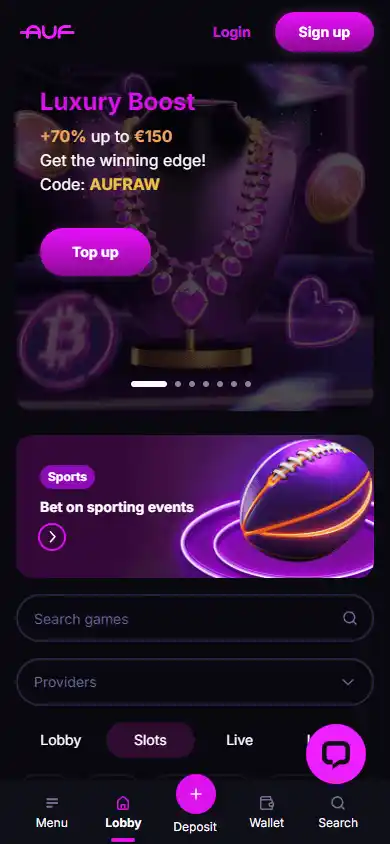 Auf Casino screenshot 5