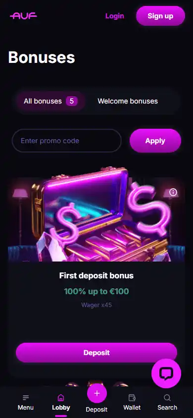 Auf Casino screenshot 6