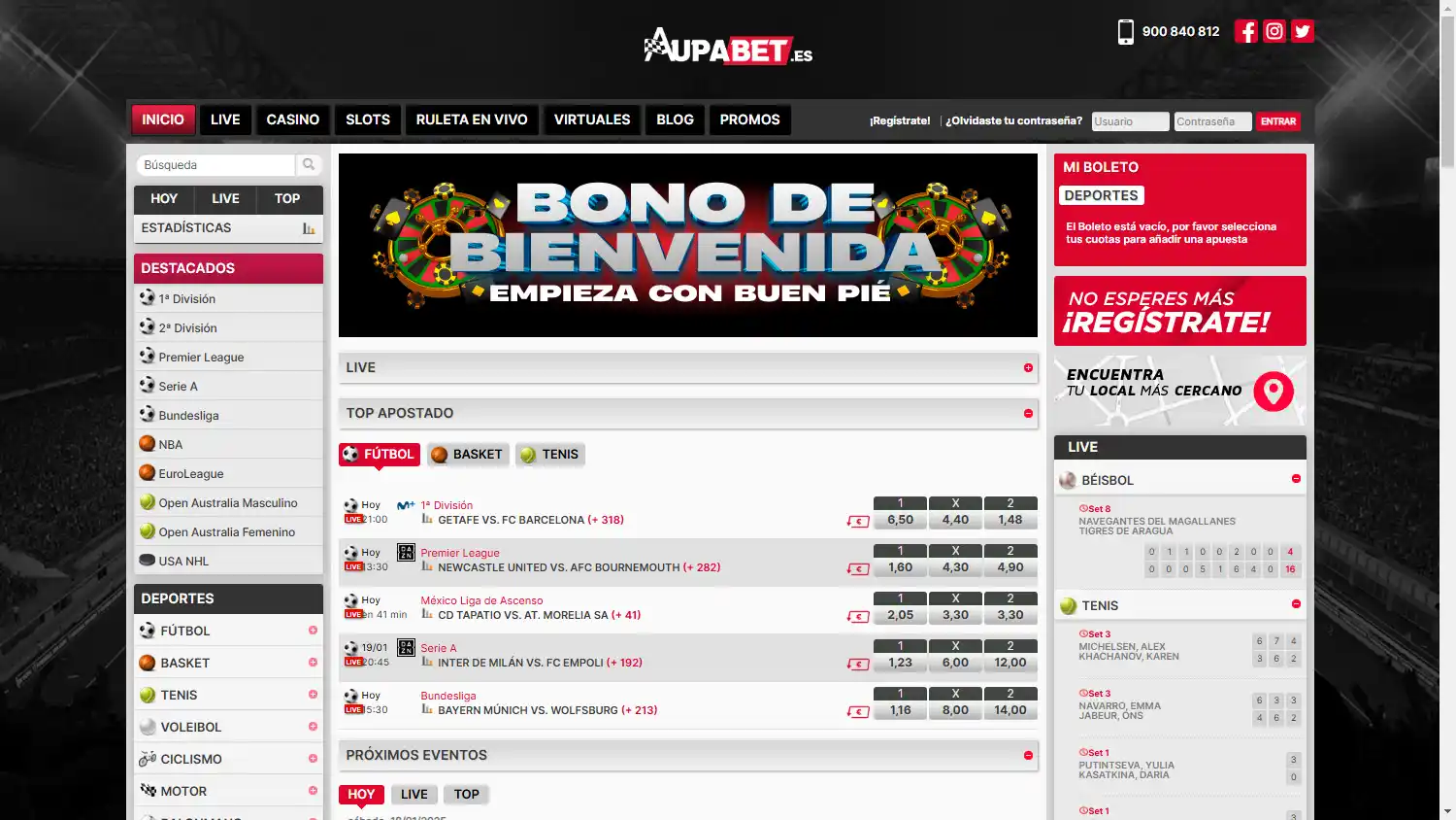 Aupabet Casino screenshot 1