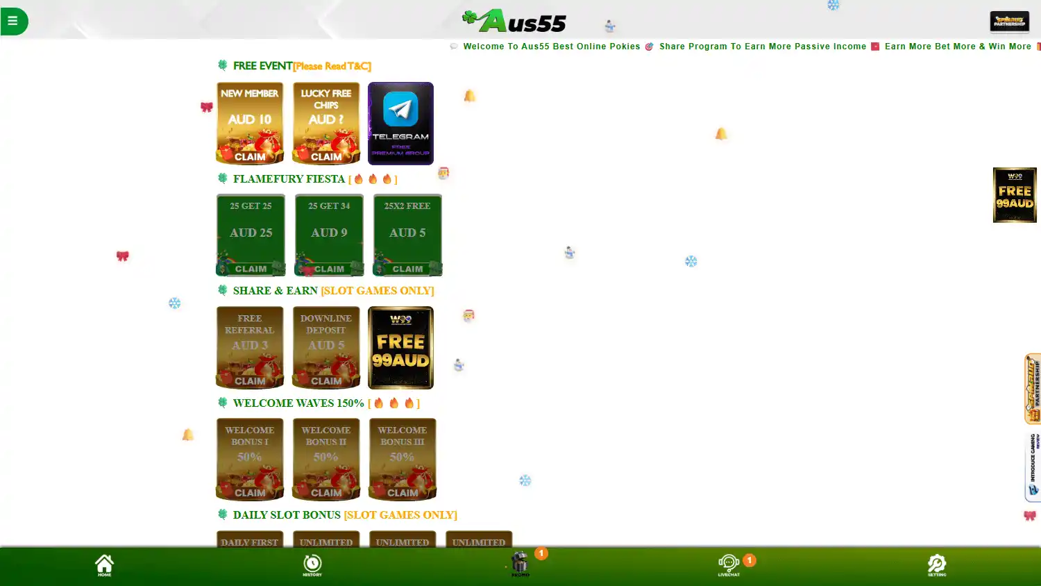 Aus55 Casino screenshot 2