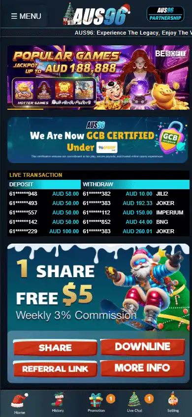 AUS96 Casino screenshot 3