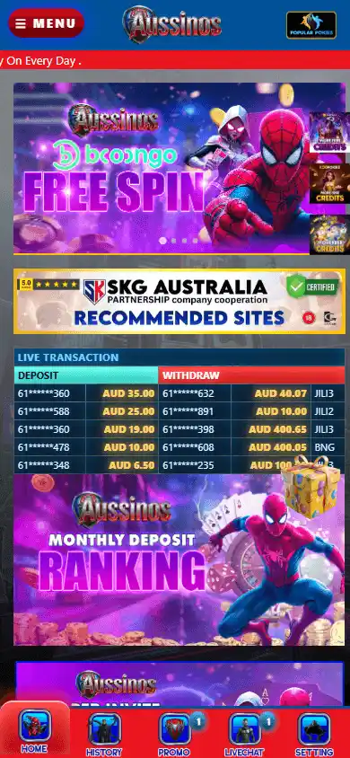 Aussinos Casino screenshot 3