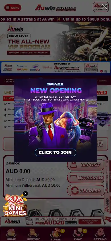AUWin Casino screenshot 3