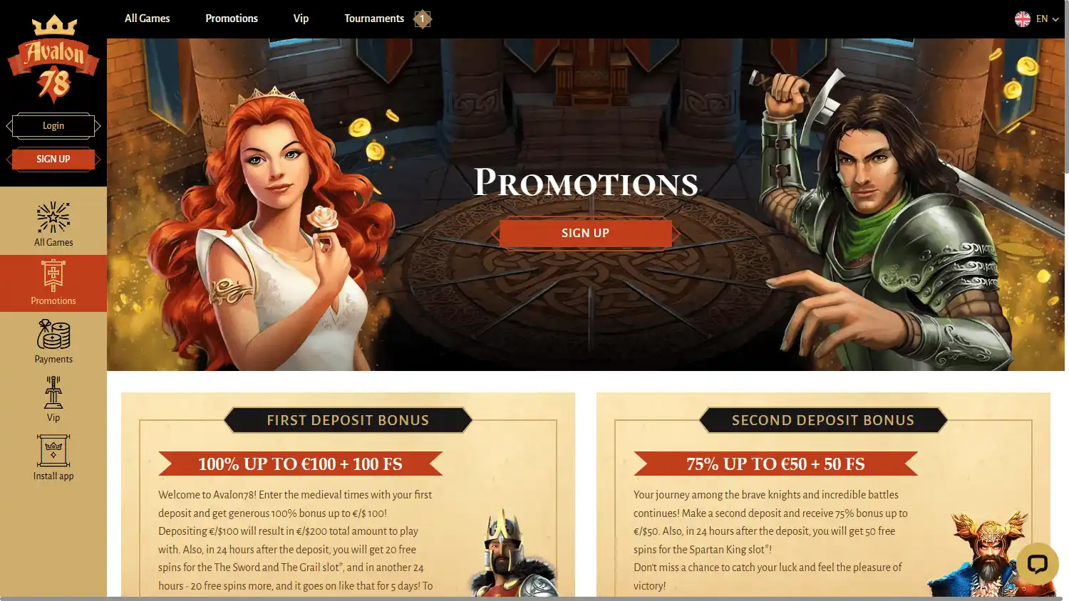 Avalon78 Casino screenshot 3