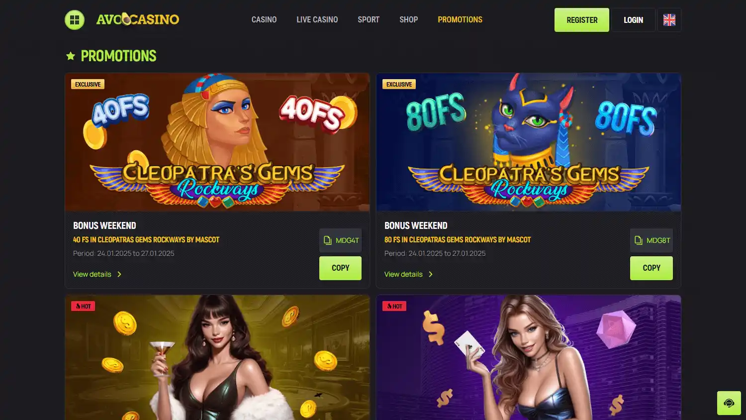 AvoCasino screenshot 3