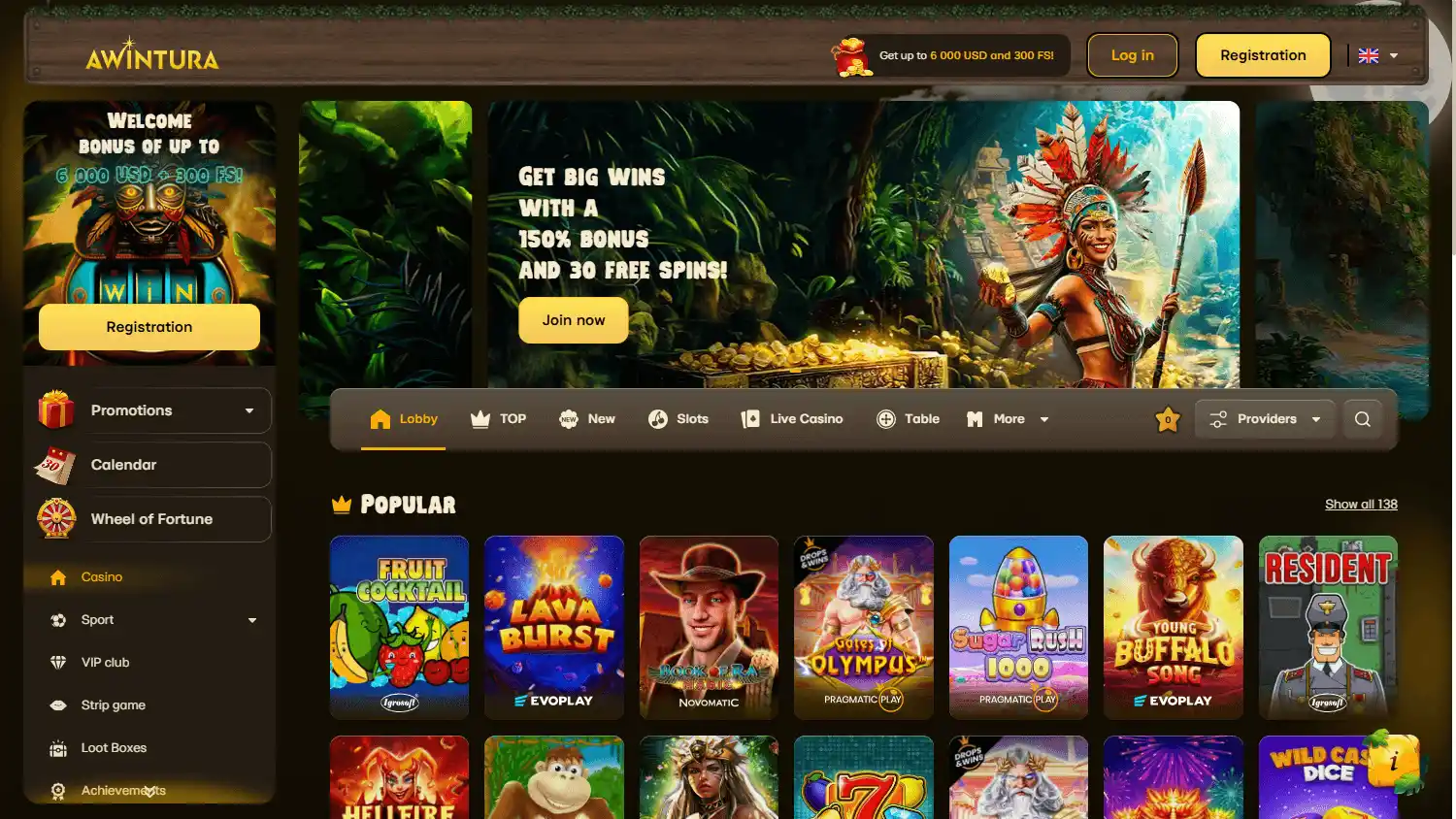 Awintura Casino screenshot 1