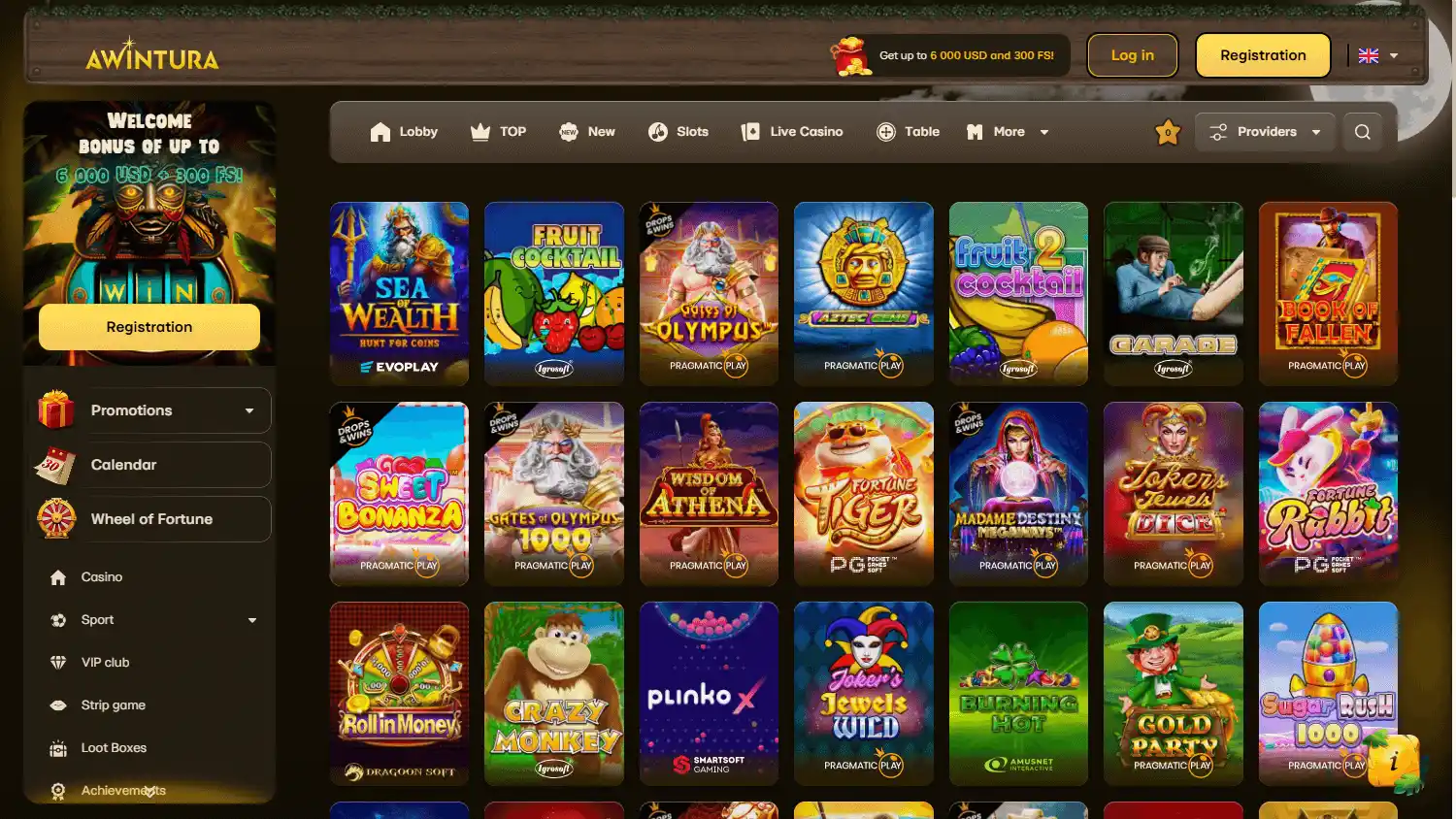 Awintura Casino screenshot 2