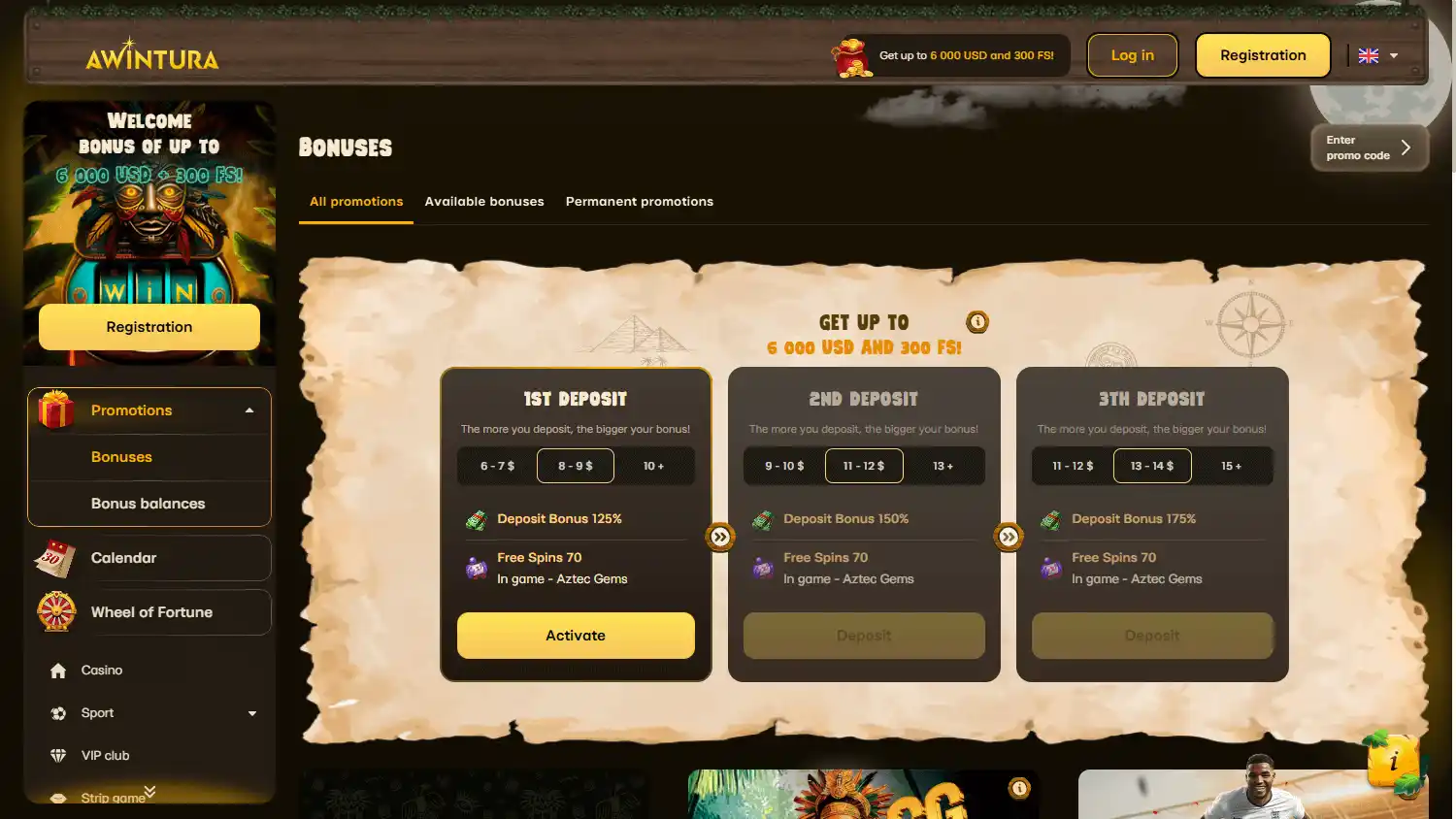 Awintura Casino screenshot 3
