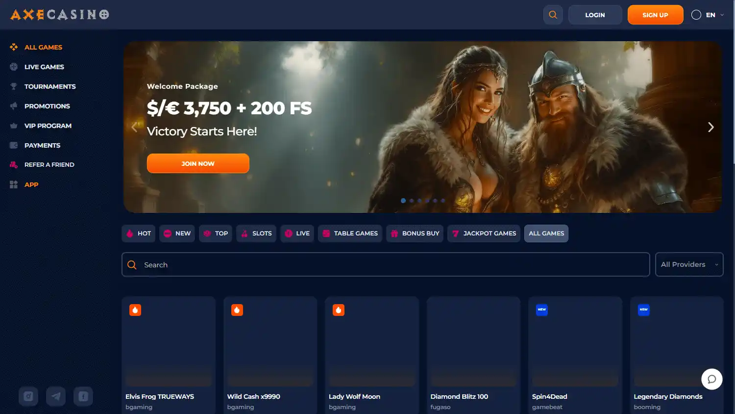 Axecasino screenshot 2