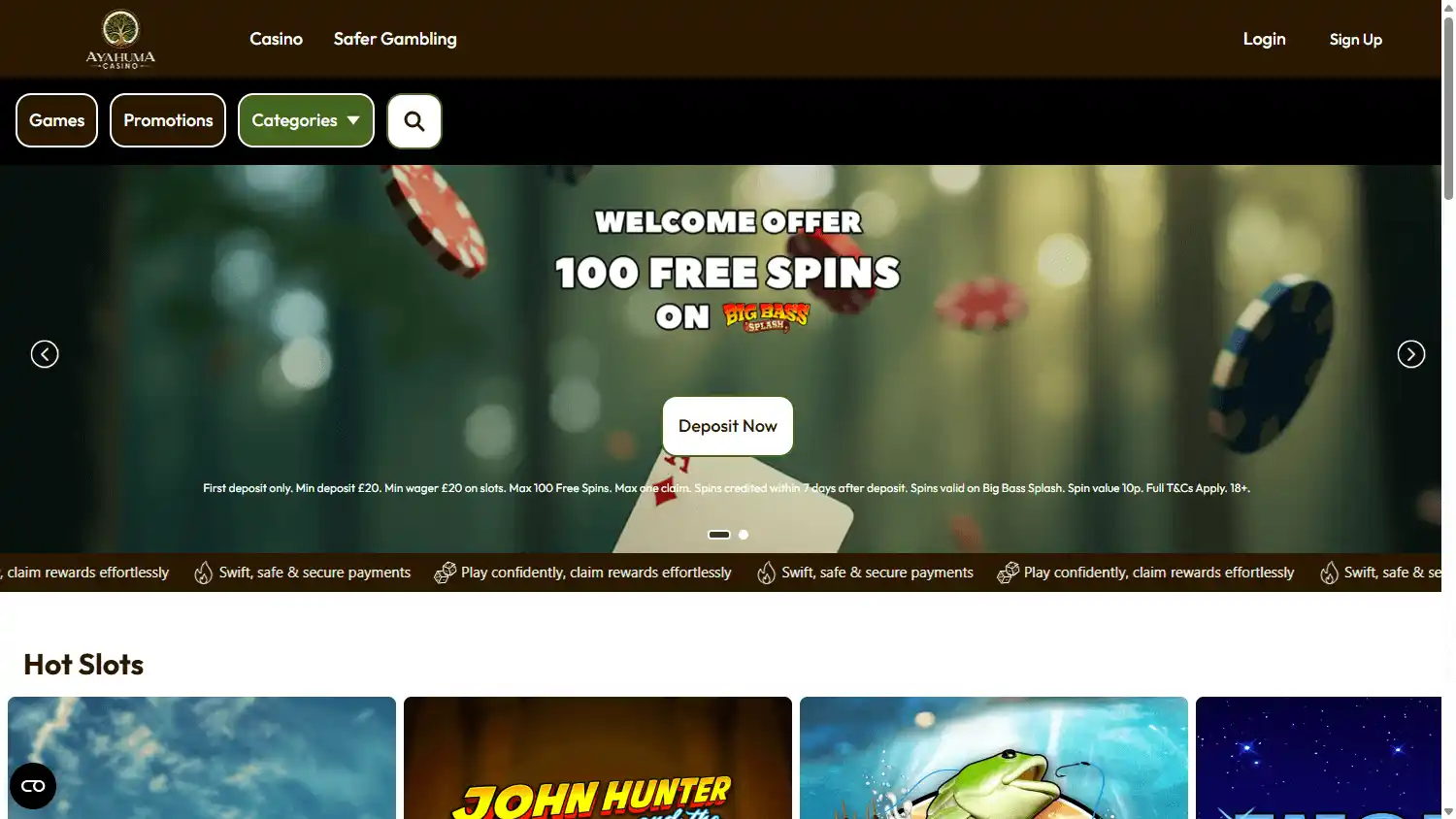 Ayahuma Casino screenshot 1