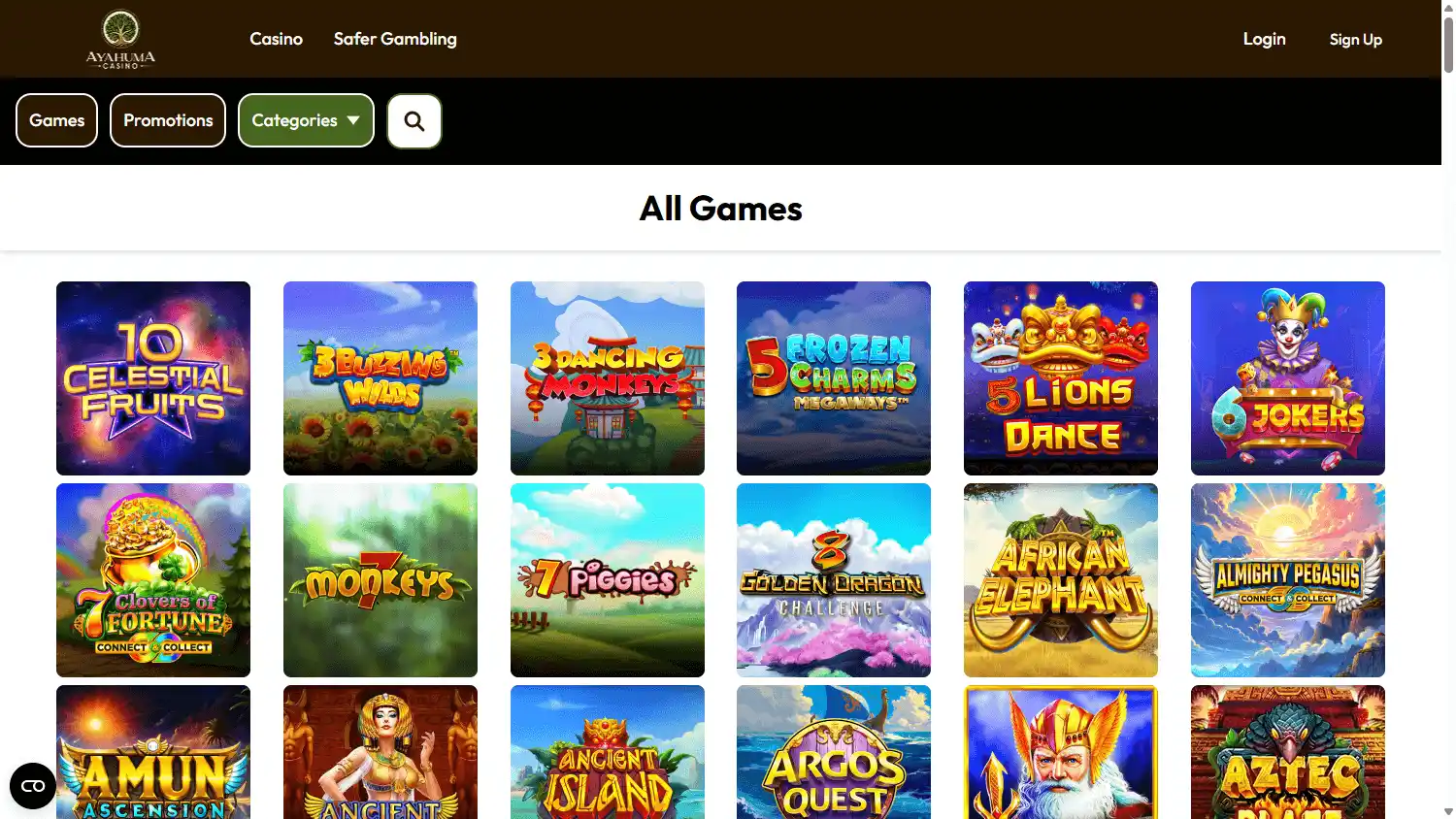 Ayahuma Casino screenshot 2