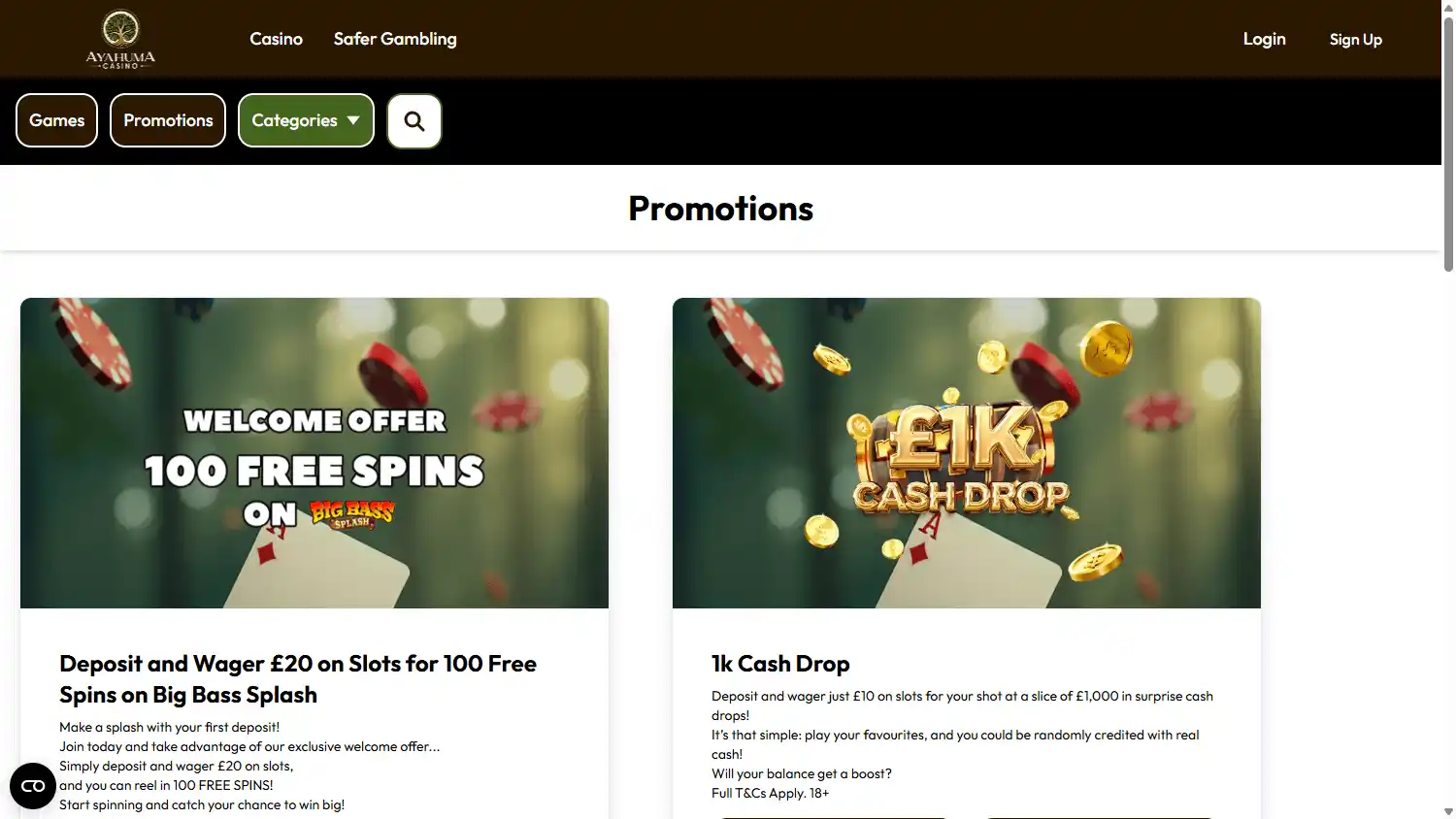 Ayahuma Casino screenshot 3