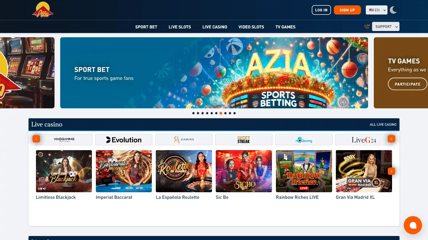 Azia Casino screenshot 1