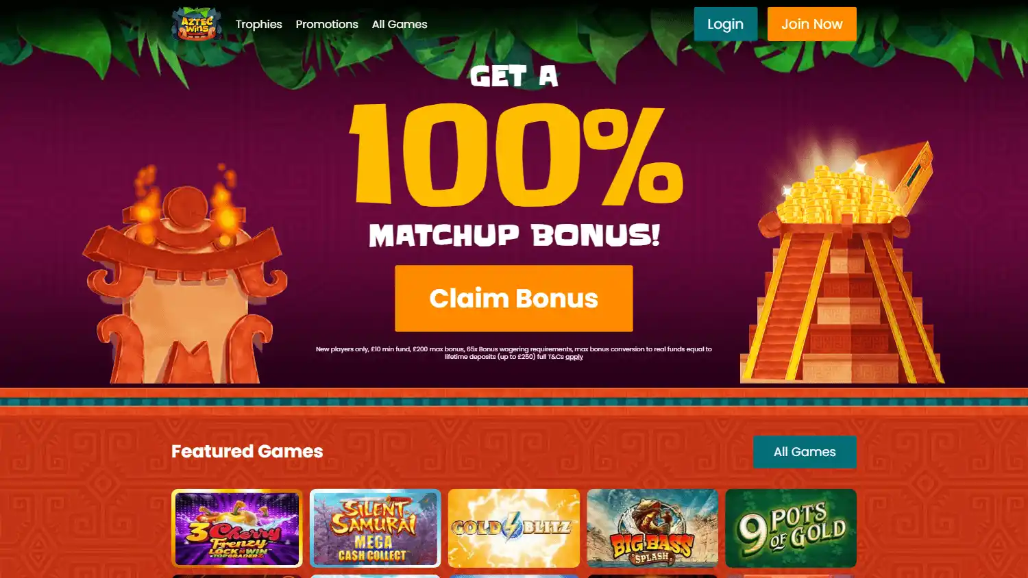 Aztec Wins Casino IE screenshot 2