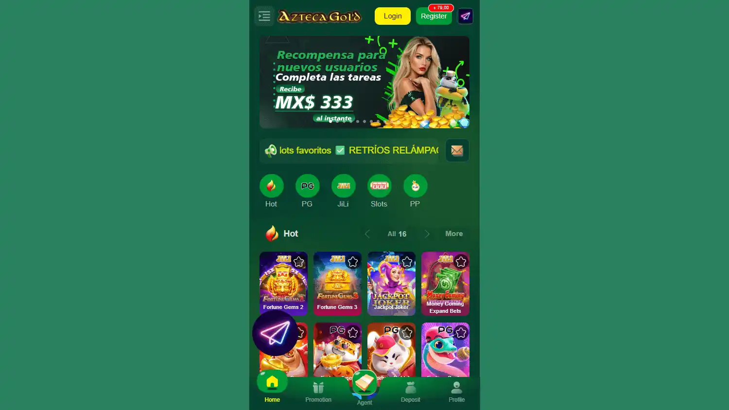 Azteca Gold Casino screenshot 1