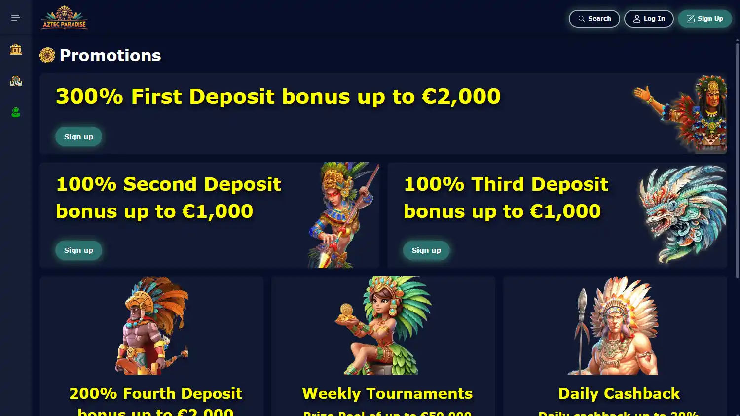 AztecParadise Casino screenshot 3