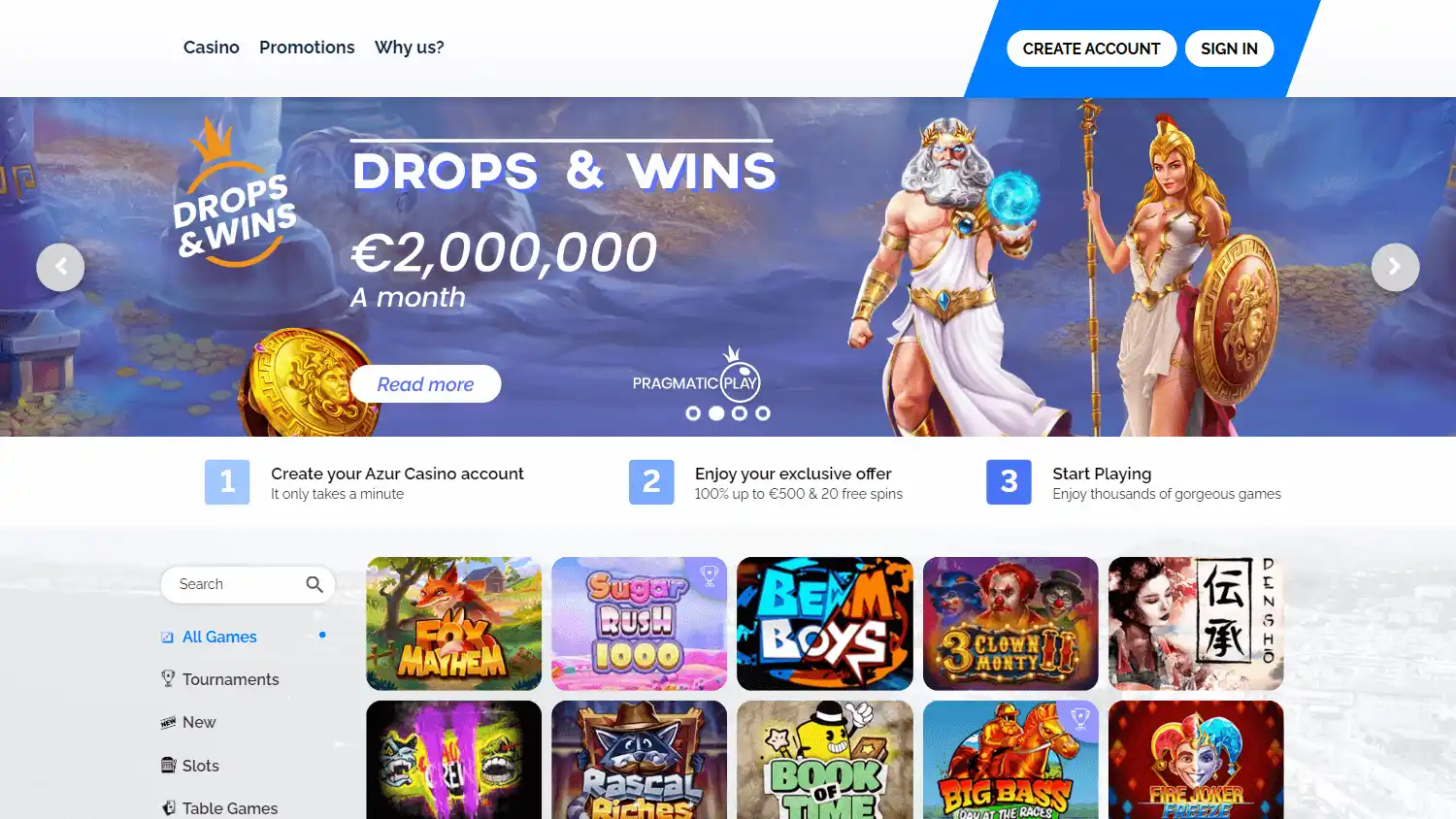 Azur Casino screenshot 1