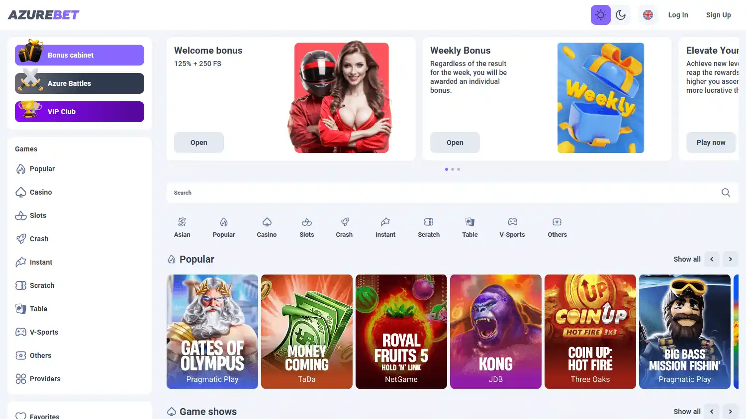 Azurebet Casino screenshot 1