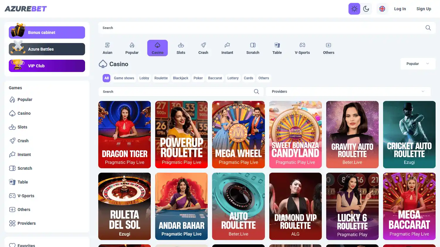 Azurebet Casino screenshot 2