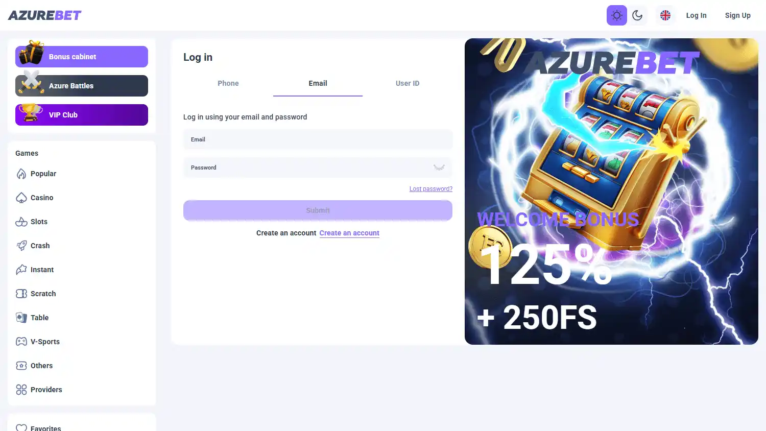 Azurebet Casino screenshot 3