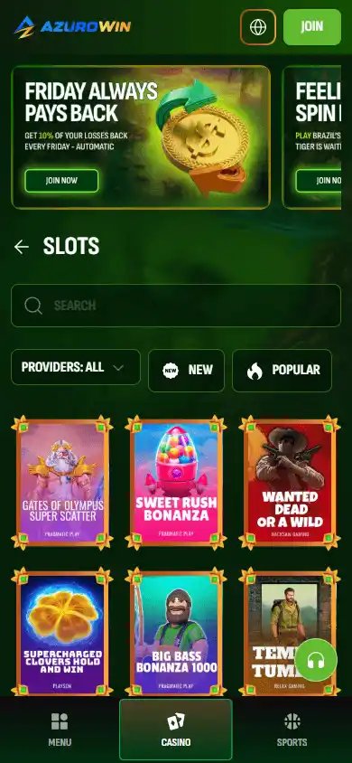 AzuroWin Casino screenshot 4